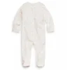 Ralph Lauren Polo Baby - Macacão de malha de malha de algodão orgânico de manga comprida, rosa Clearance