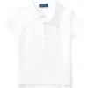 Ralph Lauren Polo Baby - Polo de malha elástica de manga curta, branca Discount