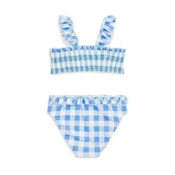 Ralph Lauren Polo Baby - 2Pk Maiô Smocked Top Gingham, Harbour Island Blue Online