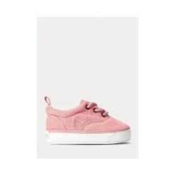 Ralph Lauren Polo Baby - Tênis de veludo Keaton II, rosa claro Clearance