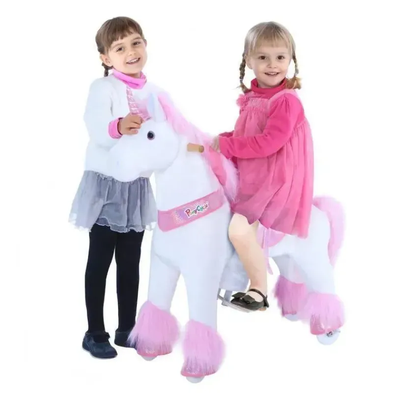 ponycycle_pink_unicorn__a_SKUoxp8AnYP_2.webp PonyCycle Pink Unicorn 3-5 Anos, Crianças Unicorn Ride on Toy, Ride on Unicorn Toy Toy Plush, Pink Pony Hot