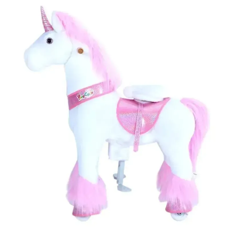 ponycycle_pink_unicorn__a_SKUoxp8AnYP_5.webp PonyCycle Pink Unicorn 3-5 Anos, Crianças Unicorn Ride on Toy, Ride on Unicorn Toy Toy Plush, Pink Pony Hot