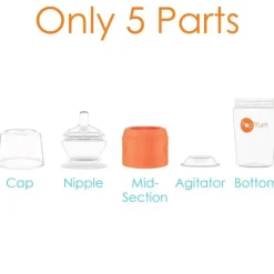 PopYum Pop Yum - Baby Bottle Starter Set 4 Pack, Orange Clearance