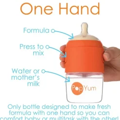 PopYum Pop Yum - Baby Bottle Starter Set 4 Pack, Orange Clearance
