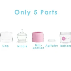 PopYum - 2 unidades de mamadeira para fazer fórmula anti-cólica 5 onças, roxo pastel Clearance