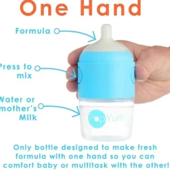 PopYum - 2Pk Anti-Colic Formula Making Baby Bottle 5 Oz, Sky Blue Online
