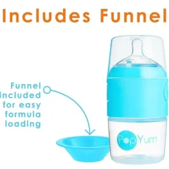 PopYum - 2Pk Anti-Colic Formula Making Baby Bottle 5 Oz, Sky Blue Online