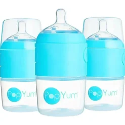 PopYum - 3Pk Fórmula Anti-Cólica Fazendo Mamadeira 5 Oz, Azul Céu New