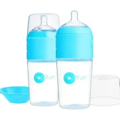 PopYum Anti-Colic Formula Making Mamadeira, Pacote com 2, 9 Oz. Azul-celeste Best