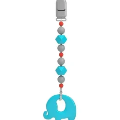Nuby Porta-chupeta 0M+ com contas de silicone e mordedor - sortido Online