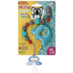 Nuby Porta-chupeta 0M+ com contas de silicone e mordedor - sortido Online