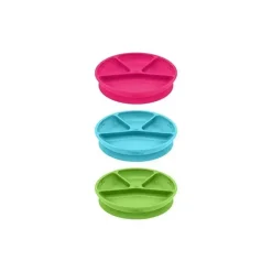 Iplay Prato de Aprendizagem de Brotos Verdes Feito de Silicone, Rosa Clearance