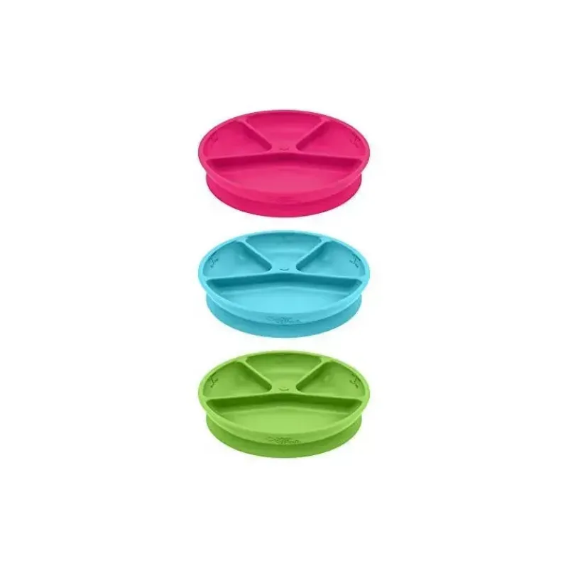 prato_de_aprendizagem_de__SKU2NrSCtZ0_1.webp Iplay Prato de Aprendizagem de Brotos Verdes Feito de Silicone, Rosa Clearance