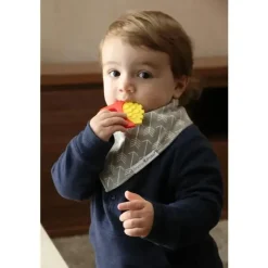 Primo Passi - Babador Bandana Seta Branca/Triângulo Amarelo 2Pk Clearance