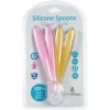 Primo Passi - Colher de Silicone 4Pk, Rosa/Amarelo Hot