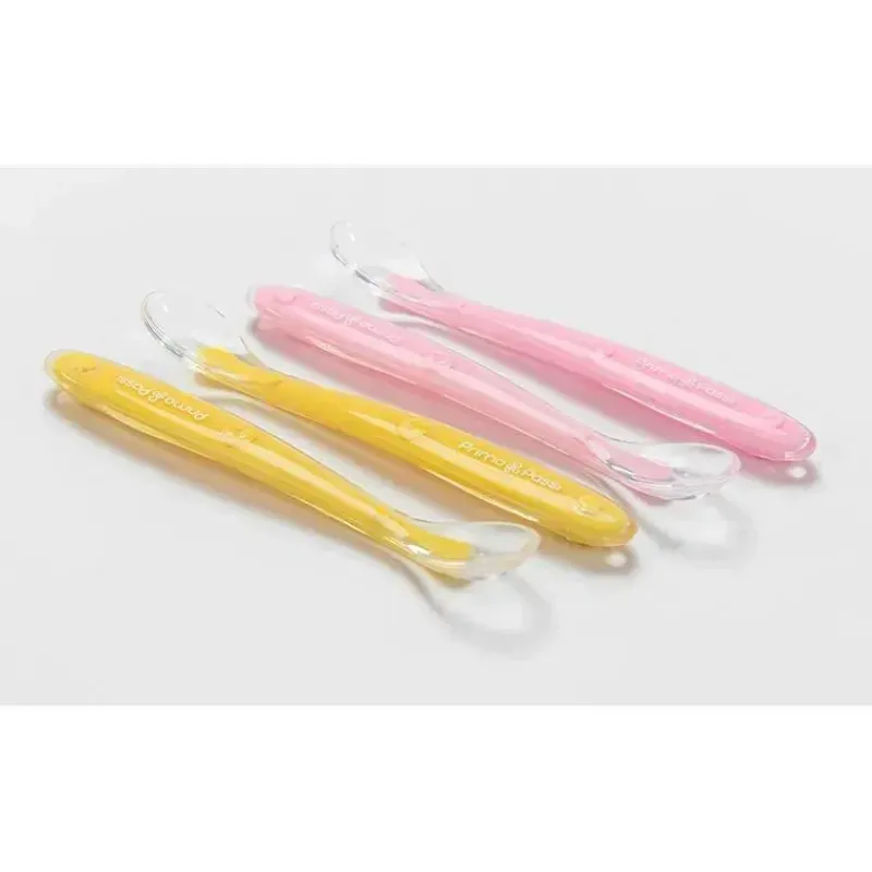 primo_passi__colher_de_si_SKUJQF17n9W_1.webp Primo Passi - Colher de Silicone 4Pk, Rosa/Amarelo Hot
