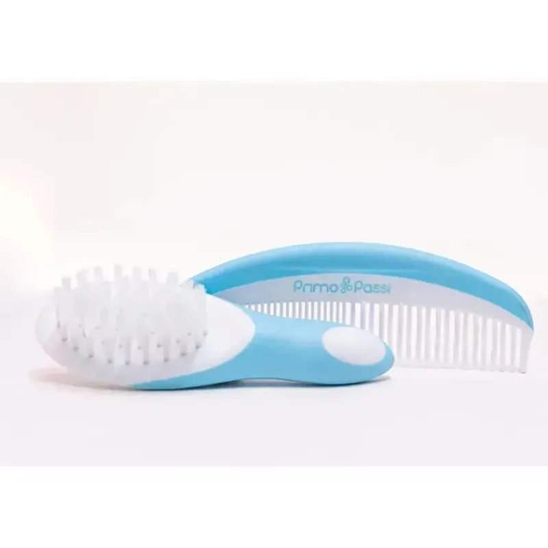 primo_passi__conjunto_de__SKUWvy0XanB_1.webp Primo Passi - Conjunto de pente e escova para bebê azul super macio Sale
