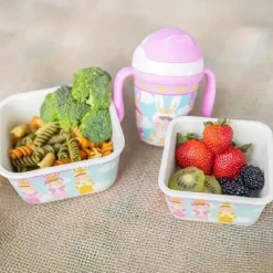 Primo Passi - Conjunto de recipientes para comida infantil de fibra de bambu 3Pk, Metoo Sale