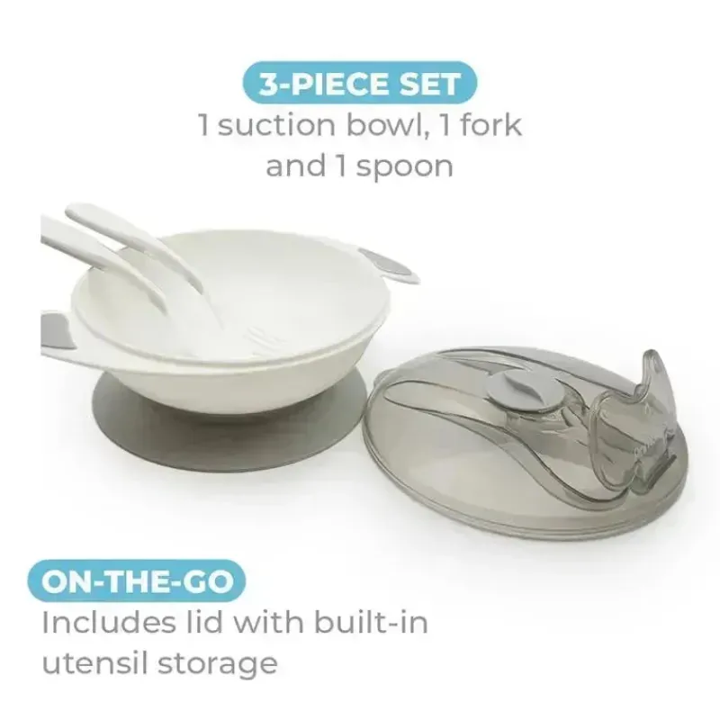 primo_passi__conjunto_de__SKUv2K95Eqm_1.webp Primo Passi - Conjunto de alimentação com tigela de sucção para bebês, cinza New