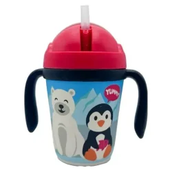 Primo Passi - Conjunto infantil de bambu com ventosa e copo, amigos de inverno New