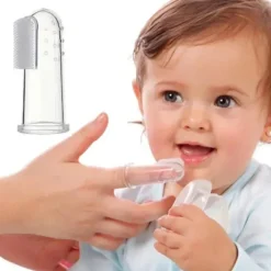 Primo Passi - Escova de dentes de silicone com suporte para estojo Hot