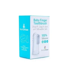 Primo Passi - Escova de dentes de silicone com suporte para estojo Hot