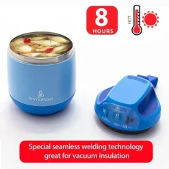 Primo Passi - Frasco de comida isolado para bebê, 12 onças/350ml, azul Hot