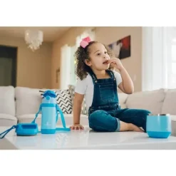 Primo Passi - Frasco de comida isolado para bebê, 12 onças/350ml, azul Hot
