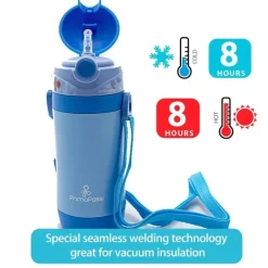 Primo Passi - Frasco de Palha Isolado 12oz/350ml, Azul Outlet