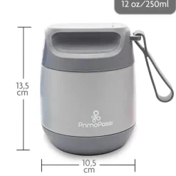 Primo Passi - Frasco para Comida Isolado para Bebê 12Oz/350Ml, Cinza Sale