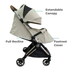 Primo Passi - Icon Travel Stroller Edição Especial, Moldura Cromada/Bege New