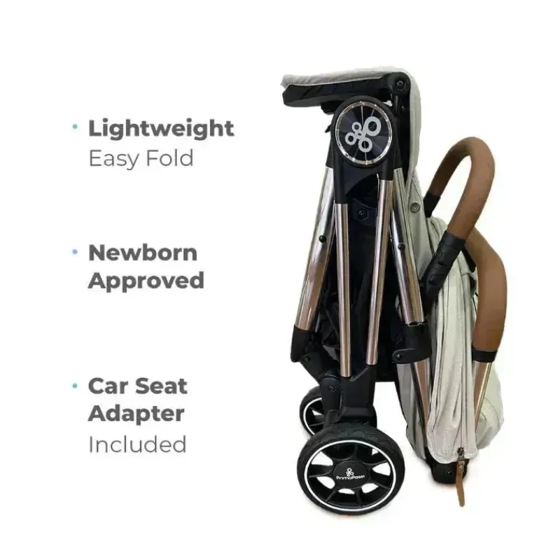 primo_passi__icon_travel__SKUb8CVZUNL_2.webp Primo Passi - Icon Travel Stroller Edição Especial, Moldura Cromada/Bege New