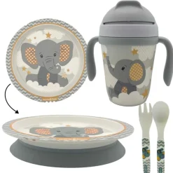 Primo Passi - Kids Bamboo Set Suction Plate & Cup, Little Elephant Sale