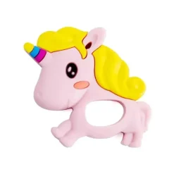 Primo Passi - Mordedor de bebê de silicone, unicórnio rosa Fashion