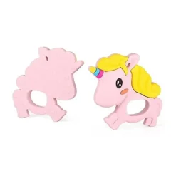 Primo Passi - Mordedor de bebê de silicone, unicórnio rosa Fashion