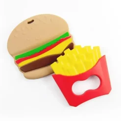 Primo Passi - Mordedor de silicone para bebês, batatas fritas e hambúrguer Best