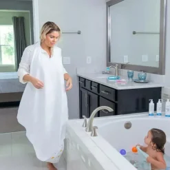 Primo Passi - Toalha Terry com Capuz e Avental para Bebê, Branca Clearance