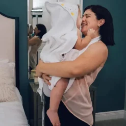Primo Passi - Toalha Terry com Capuz e Avental para Bebê, Branca Clearance