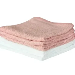 Copper Pearl Pérola de cobre - 6 unidades de toalhas de banho para bebês, branco/rosa New