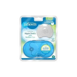 Dr. Brown's Protetores de mamilo Dr. Brown 2Pk com estojo de esterilizador, tamanho 2 Clearance