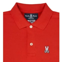 Psycho Bunny Kids - Polo Clássico, Vermelho Brilhante Hot