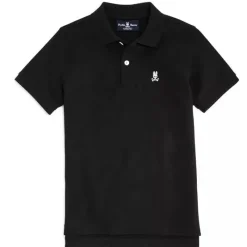 Psycho Bunny Kids - Polo Clássico, Preto Clearance