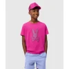 Psycho Bunny Kids - Riviera Graphic Tee, Vermelho Fúcsia Hot