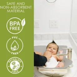 Puj - Banheira, banheira de bebê macia e dobrável, assento de banho para bebê na pia, cinza Fashion