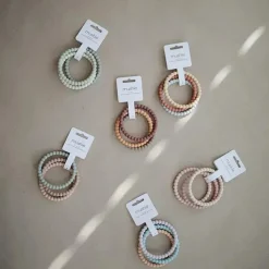 Mushie Pulseiras Silicone Pérola Mordedor Esclareia/Sálvia/Toscana/ Areia do Deserto Fashion