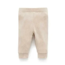 Pure Baby - Leggings caneladas neutras para bebês, Biscuit Melange Discount