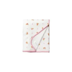Ralph Lauren 100% algodão reversível polo bear cobertor para bebê, rosa New