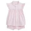 Ralph Lauren Baby – 2 unidades de blusa de malha Oxford de manga curta com Bloomer, rosa Carmel Sale