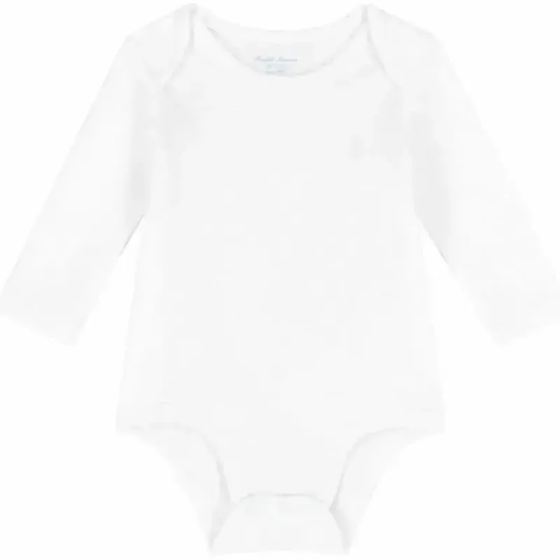 ralph_lauren_baby__body_d_SKUGhcI78V1_0.webp Ralph Lauren Baby - Body de manga comprida com gola redonda, branco Fashion