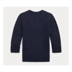 Ralph Lauren Baby - Boy Long-Sleeve Cotton Knit Back To School Bear Graphic Crewneck Sweater Fashion